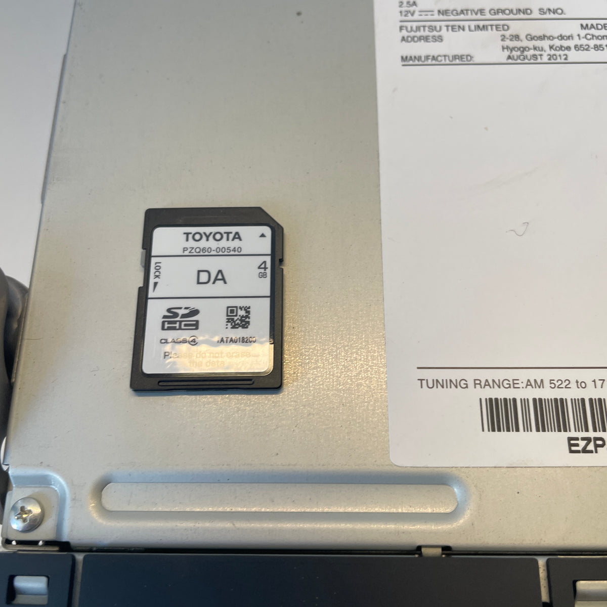 Toyota Corolla ZRE182R 2012-2015 Head Unit PZQ60-00525 | OEM