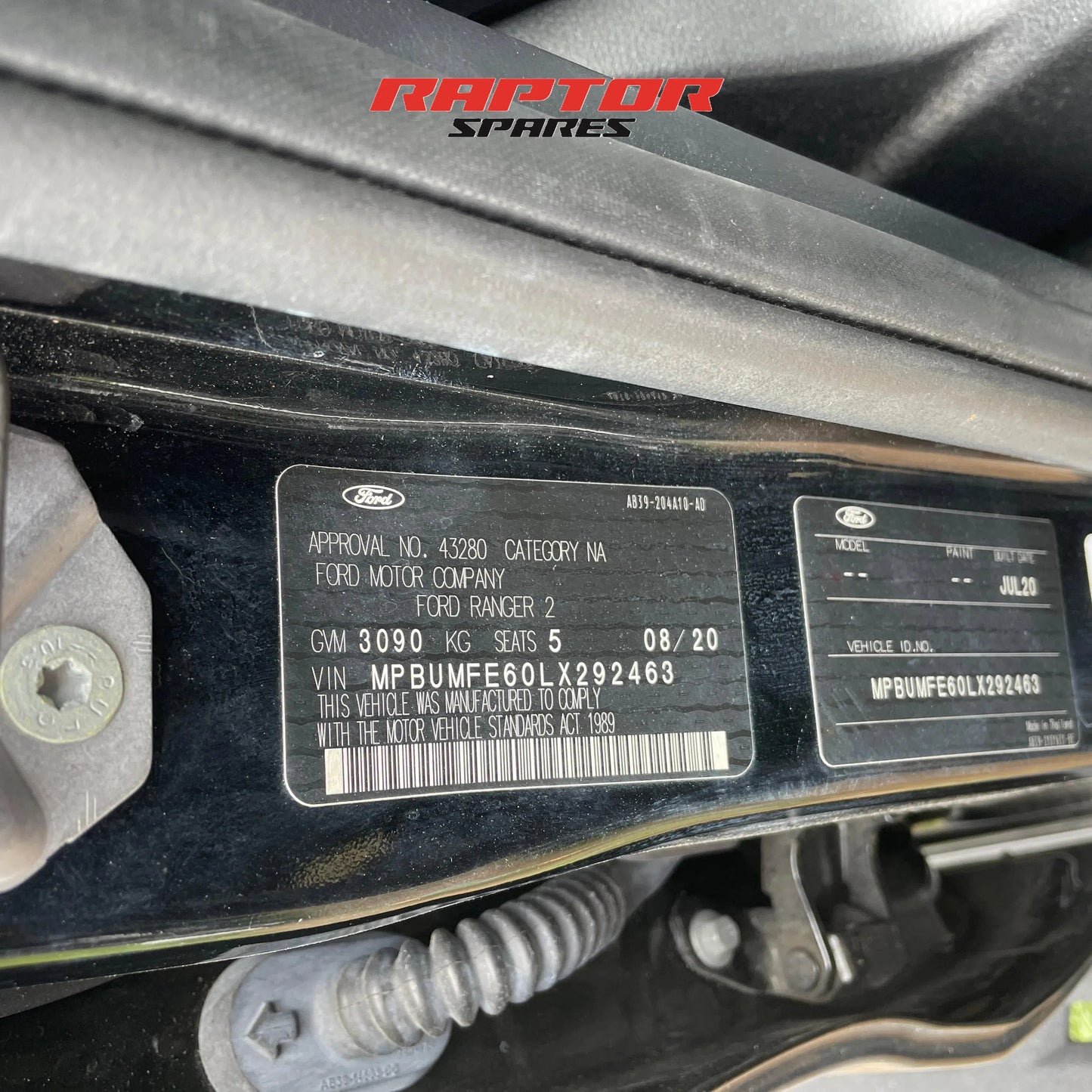 Ford Ranger 4x4 Raptor Double Cab 2020 2.0L Diesel Automatic Transmission