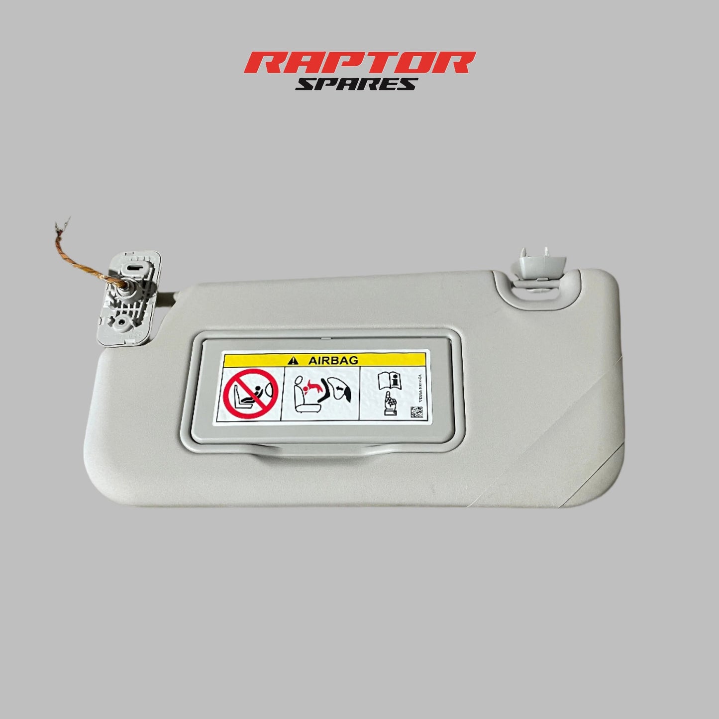 Ford Ranger Left Sun Visor Grey Sliding with Light PX2 PX3 07/2015 to 04/2022