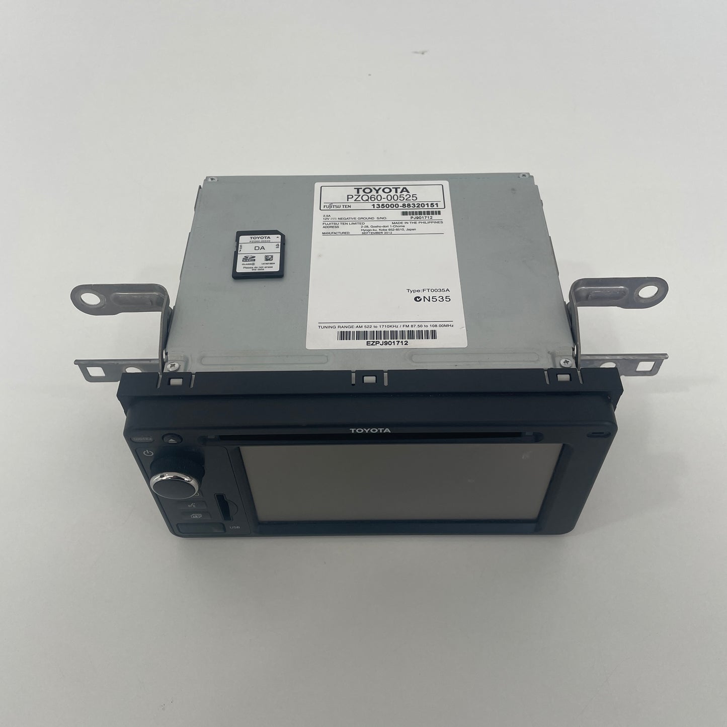 Toyota Corolla ZRE182 Hatch Head Unit Touchscreen Radio PZQ60-00525 2012-2015