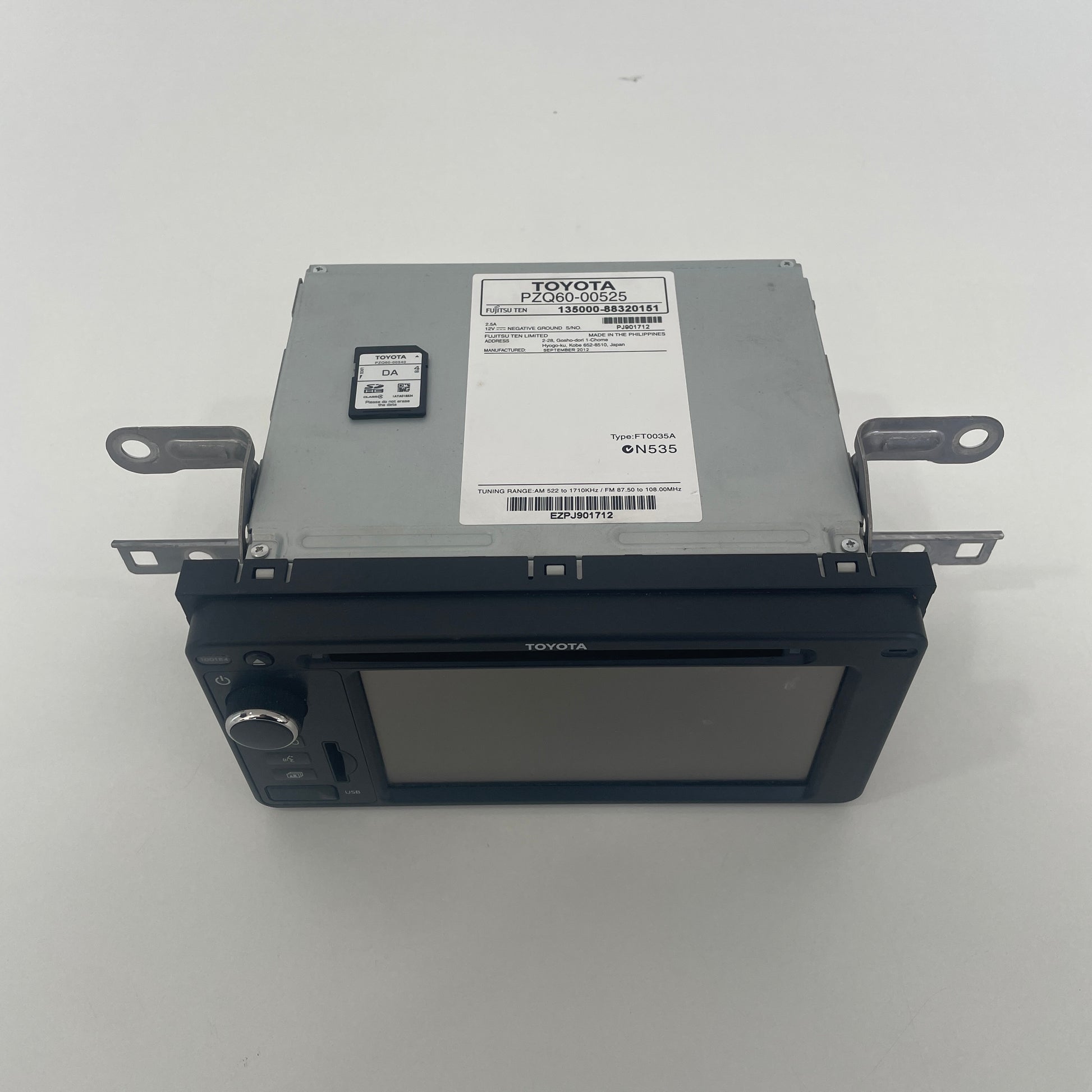 Toyota Corolla ZRE182 Hatch Head Unit Touchscreen Radio PZQ60-00525 2012-2015
