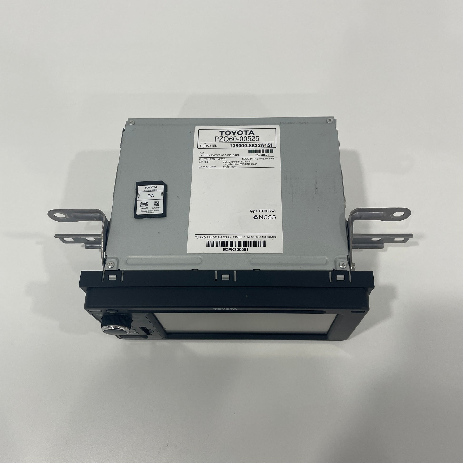 Toyota Corolla ZRE182 2012–2015 Head Unit Display PZQ60-00525 OEM