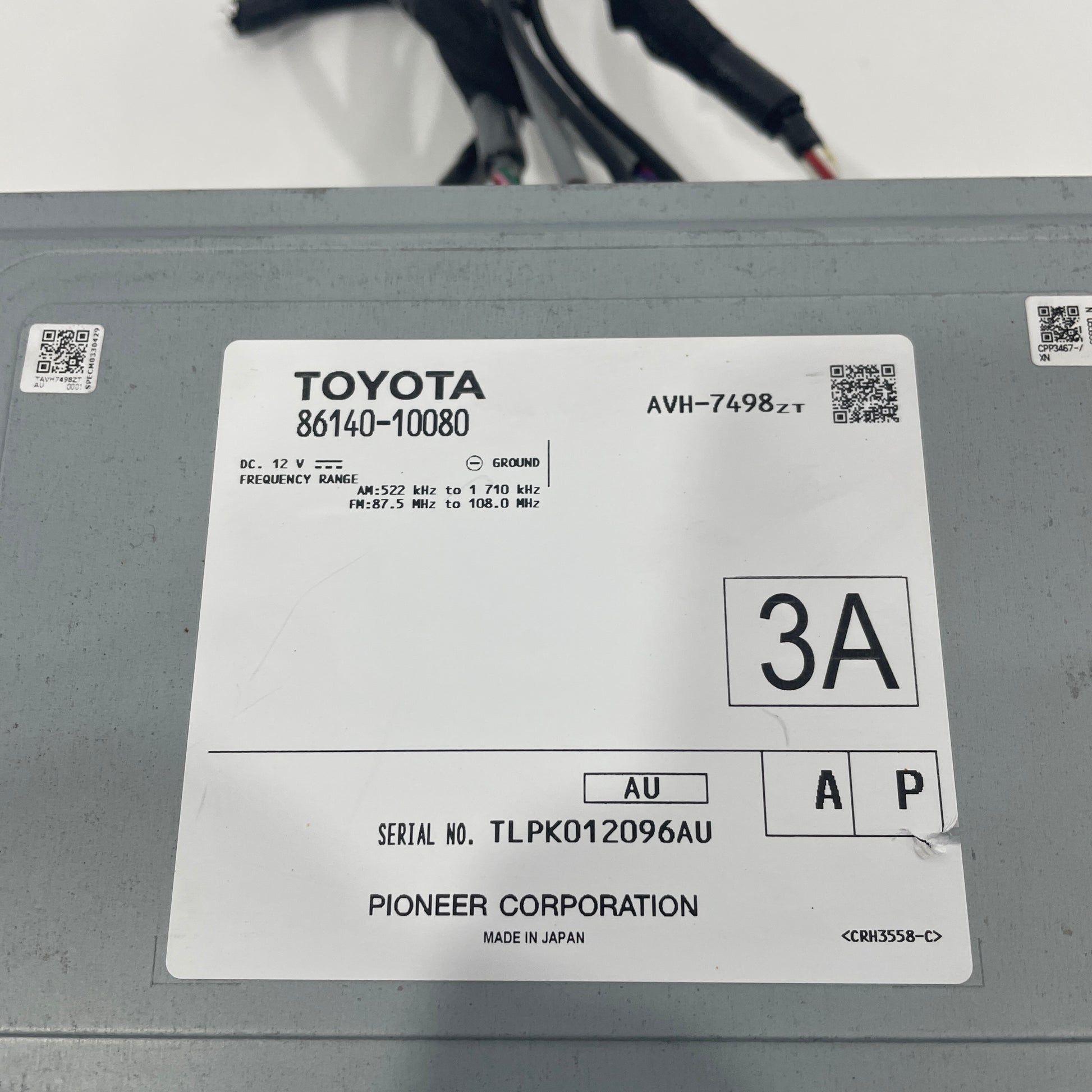 Toyota Corolla Hatchback E210 Head Unit Screen AVH-7498ZT 86140-10080 OEM