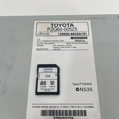 Toyota Corolla ZRE182R 2012-2015 Head Unit PZQ60-00525 | OEM