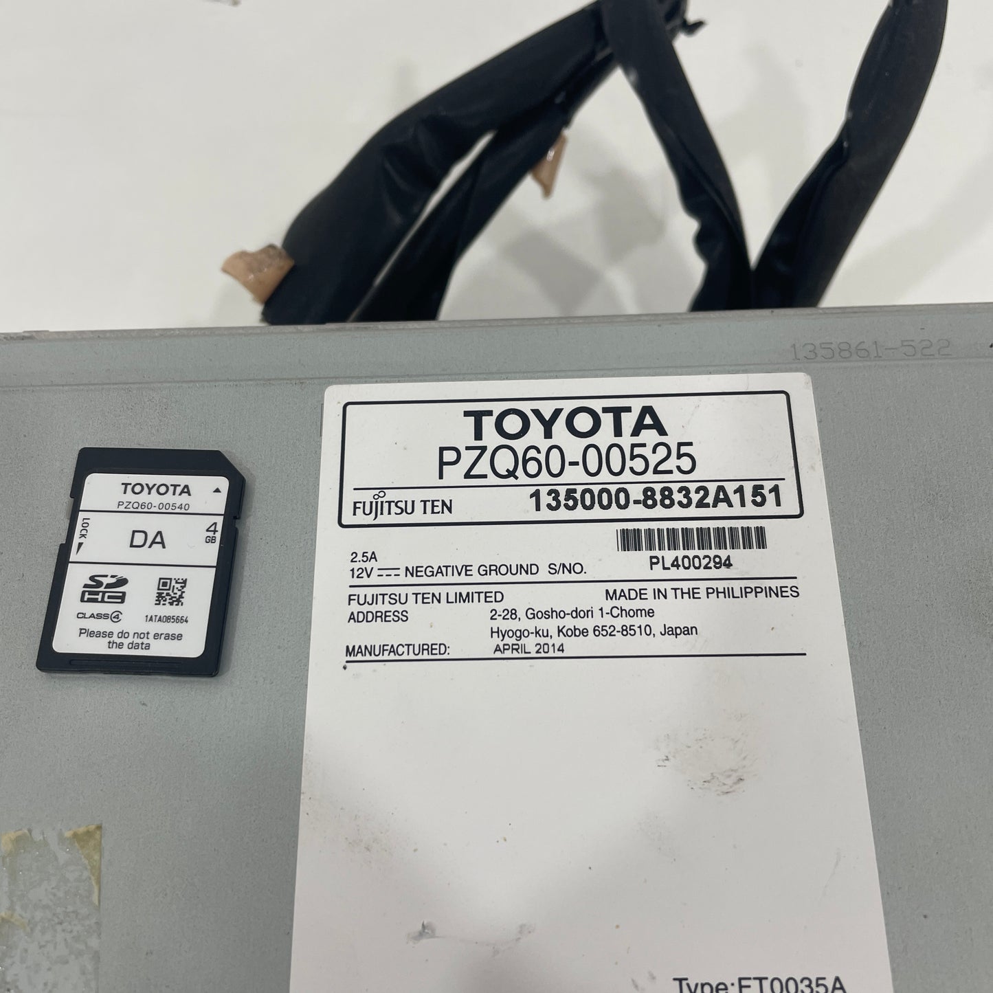 Toyota Corolla ZRE182R 2012-2015 Head Unit PZQ60-00525 | OEM