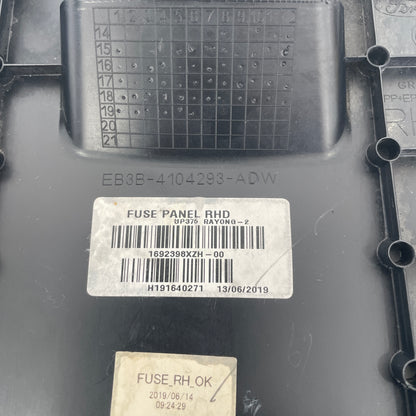 Ford Ranger PX2 PX3 Everest Fuse Panel Cover RH (2015-2022) EB3B-4104293-ADW