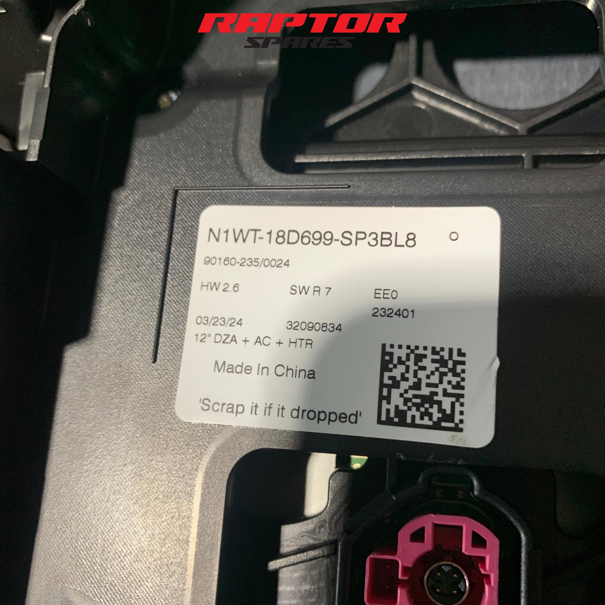 Ford Everest Next-Gen 12" SYNC 4A Display HVAC Panel N1WT-18D699-SK3BL8 | OEM