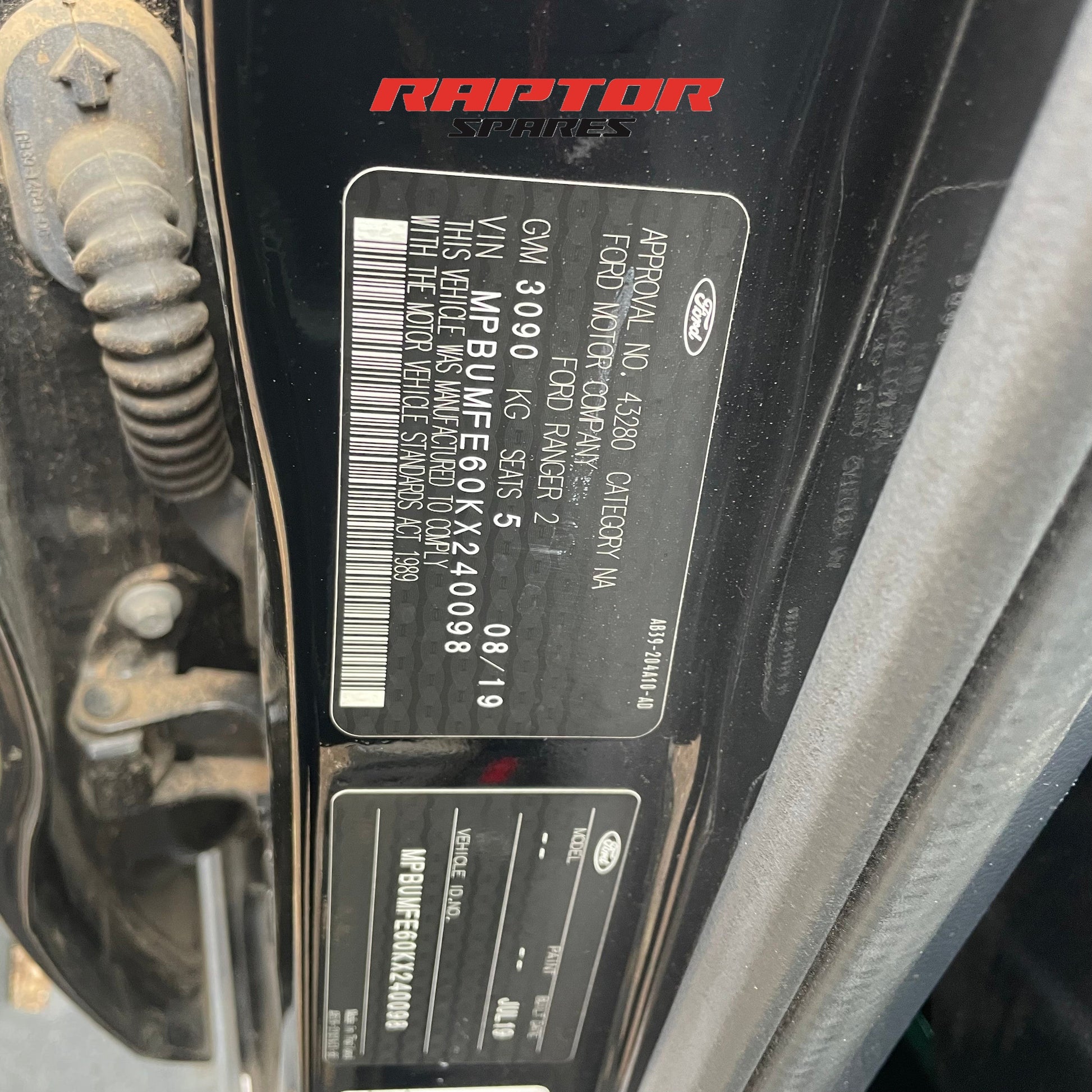 2019 Ford Ranger Raptor Parts Ford Ranger 4x4 Raptor Double Cab 2019 2.0L Diesel Automatic Transmiss ...
