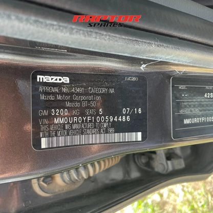 Mazda BT-50 4x4 XTR Double Cab 2016 3.2L Diesel Automatic Transmission